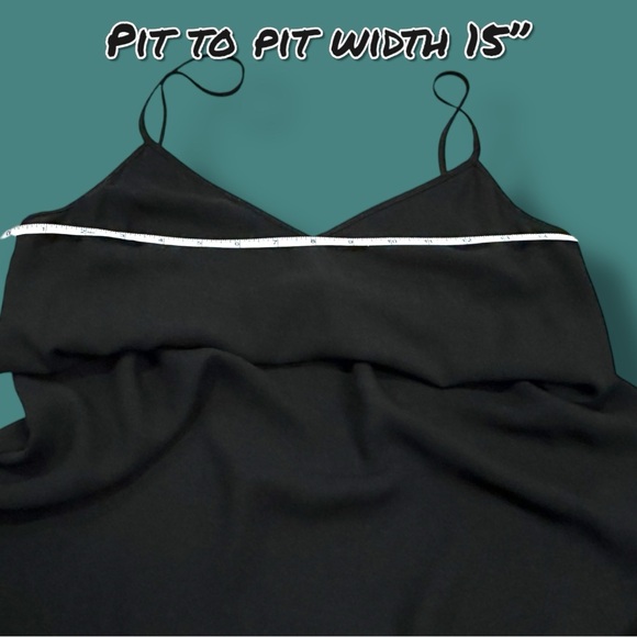 EUC Zara Semi Sheer Mini V-Neck Slip Dress in Black. Size Small - Picture 6 of 11